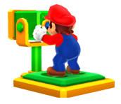 Mario with a pair of  Binoculars